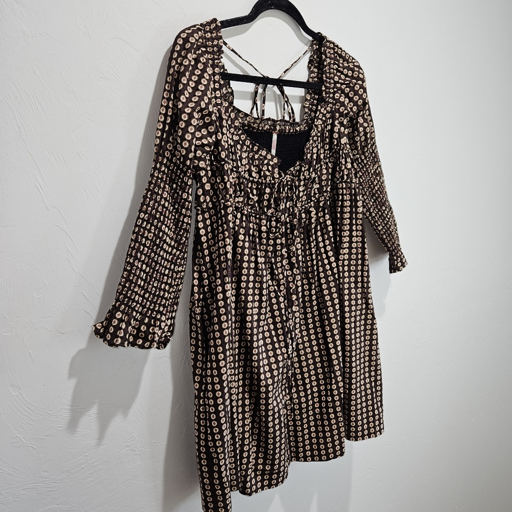 NWT! Revolve Free People Dress Star Dip Mini Black Combo Women's Small Dress NEW - Picture 11 of 16